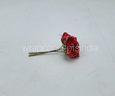 Red Rose Buds on Stick