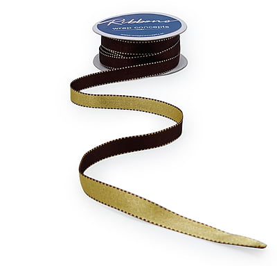 Reversible Ribbon - Brown with Gold Reversible Ribbon - Brown with Gold