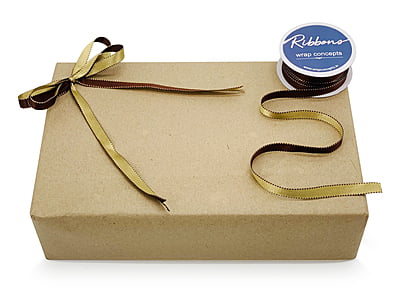 Reversible Ribbon - Brown with Gold Reversible Ribbon - Brown with Gold