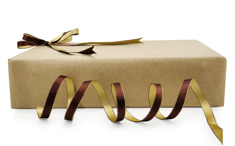Reversible Ribbon - Brown with Gold Reversible Ribbon - Brown with Gold