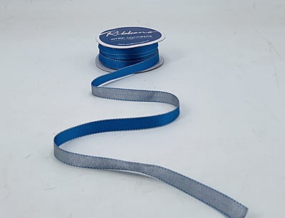 Reversible Ribbon - Azure Blue with Grey Reversible Ribbon - Azure Blue with Grey
