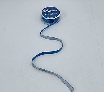 Reversible Ribbon - Azure Blue with Grey Reversible Ribbon - Azure Blue with Grey