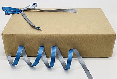 Reversible Ribbon - Azure Blue with Grey Reversible Ribbon - Azure Blue with Grey