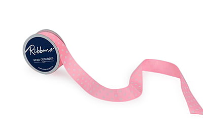 Polka Dot s- Baby Pink with White