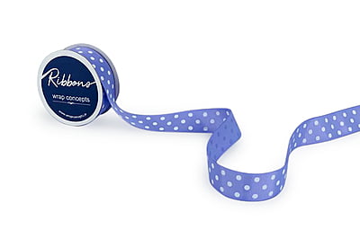Polka Dot Ribbon -Lilac with White-Violet-10 yards-2.5 cms