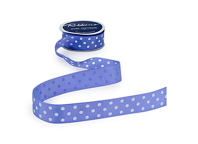 Polka Dot Ribbon -Lilac with White-Violet-10 yards-2.5 cms