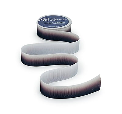 Black, Brown & White Shaded Grosgrain Ribbon