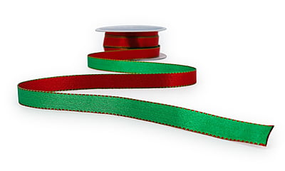 Reversible Ribbon - Red with Green Reversible Ribbon - Red with Green