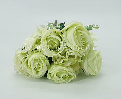Rose & Hydrangea Bunch Tall - Ivory Rose & Hydrangea Bunch Tall - Ivory