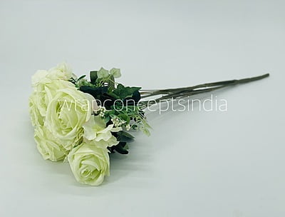 Rose & Hydrangea Bunch Tall - Ivory Rose & Hydrangea Bunch Tall - Ivory