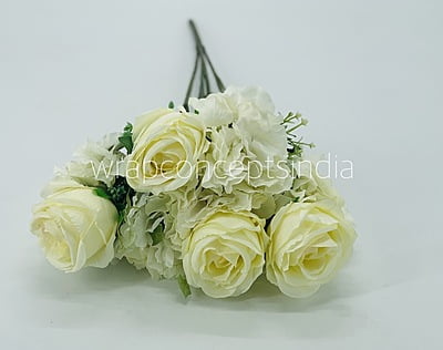 Rose & Hydrangea Bunch Tall - Ivory Rose & Hydrangea Bunch Tall - Ivory