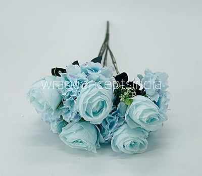 Rose & Hydrangea Bunch Tall - Ivory Rose & Hydrangea Bunch Tall - Ivory