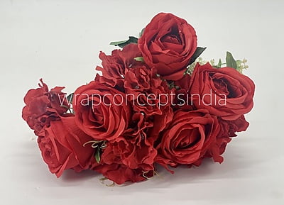 Rose & Hydrangea Bunch Tall - Ivory Rose & Hydrangea Bunch Tall - Ivory