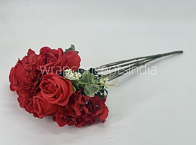 Rose & Hydrangea Bunch Tall - Ivory Rose & Hydrangea Bunch Tall - Ivory