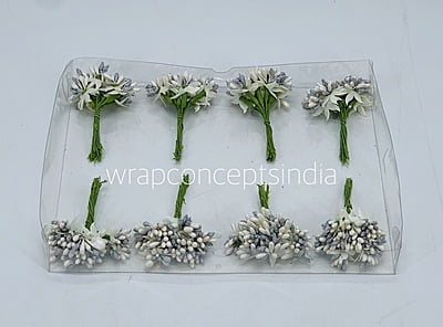 Dual Tone Pollens - White & Silver
