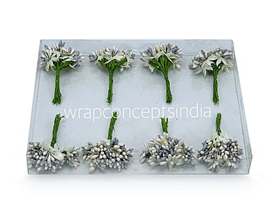 Dual Tone Pollens - White & Silver