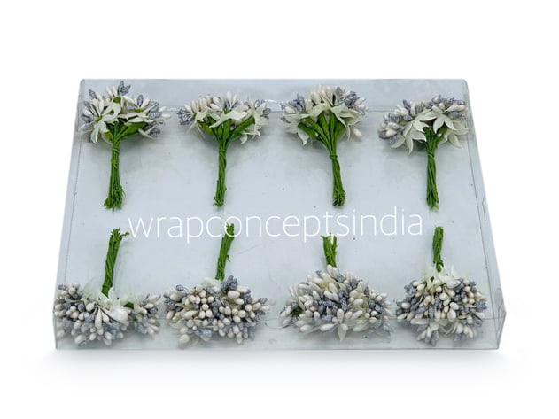 Dual Tone Pollens - White & Silver