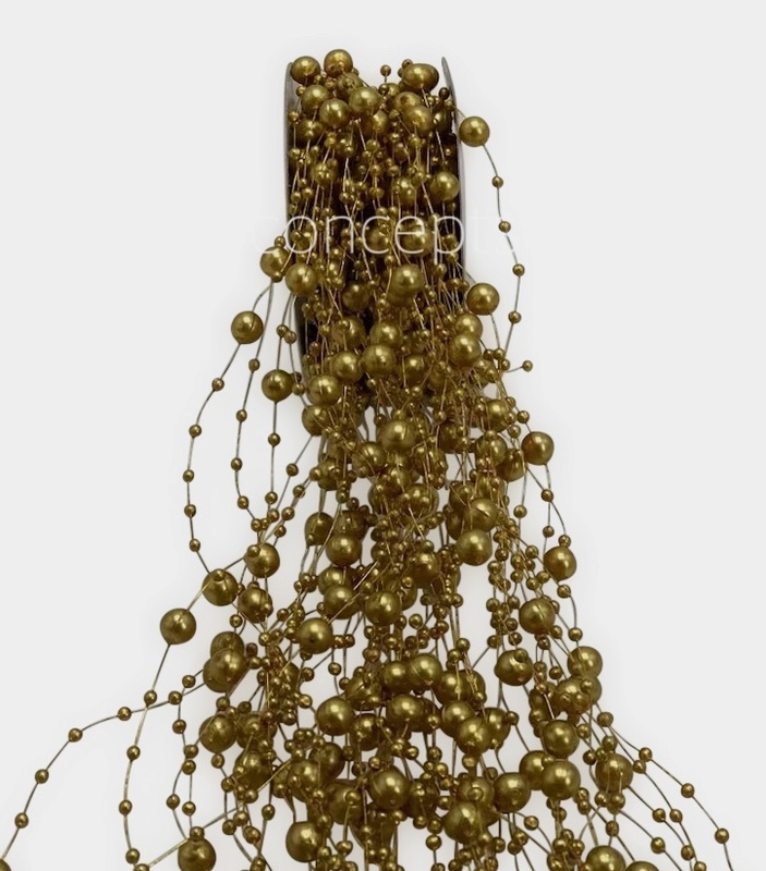 Pearl Strings- Matt Gold (Pack of 50) Pearl Strings- Matt Gold (Pack of 50)