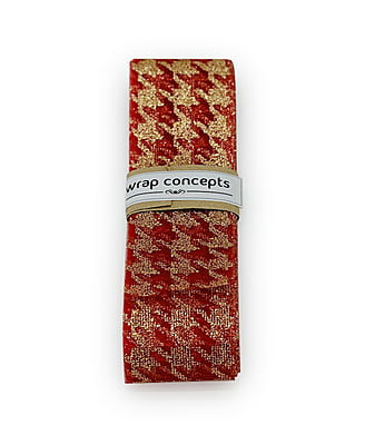 Red Sheer Houndstooth Ribbon
