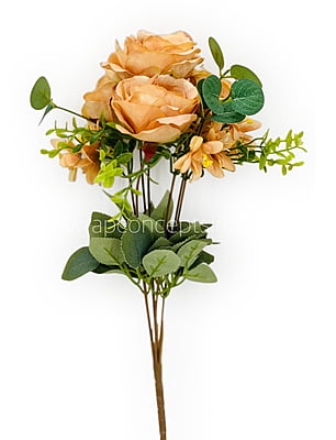 Rose Bunch with Small Flower & Leaves