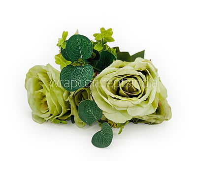 Rose Bunch with Small Flower & Leaves