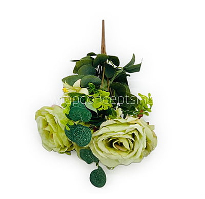 Rose Bunch with Small Flower & Leaves