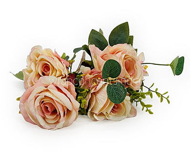 Rose Bunch with Small Flower & Leaves