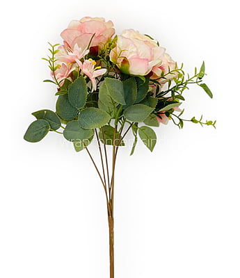 Rose Bunch with Small Flower & Leaves