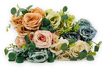 Rose Bunch with Small Flower & Leaves