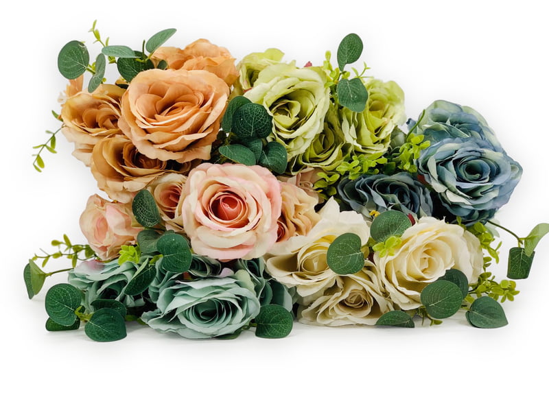 Rose Bunch with Small Flower & Leaves