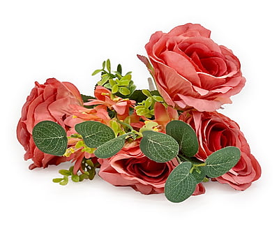 Rose Bunch with Small Flower & Leaves