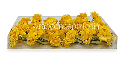 Paper Flowers with Yellow Pollen - Yellow Paper Flowers with Yellow Pollen - Yellow