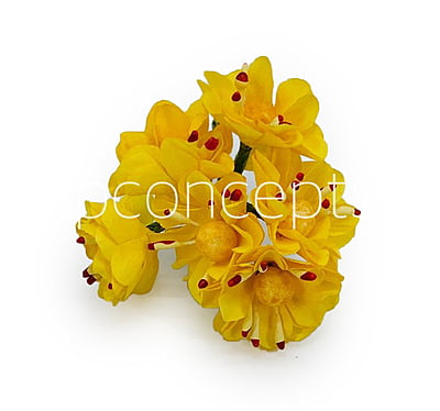 Paper Flowers with Yellow Pollen - Yellow Paper Flowers with Yellow Pollen - Yellow