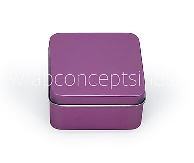 Square Tins - Bronze/Red/Lilac (Pack of 6) Square Tins - Bronze/Red/Lilac (Pack of 6)
