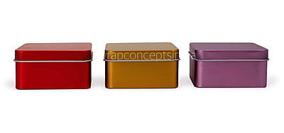 Square Tins - Bronze/Red/Lilac (Pack of 6) Square Tins - Bronze/Red/Lilac (Pack of 6)