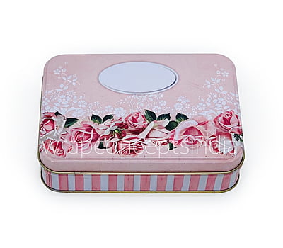 Pink Floral Rectangle Tins (Pack of 6) Pink Floral Rectangle Tins (Pack of 6)
