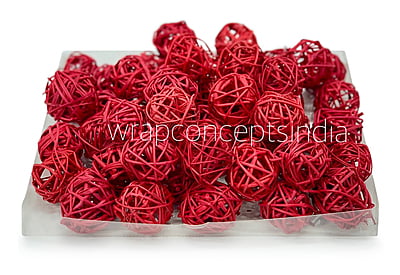 Red Wicker Balls - Big/Small