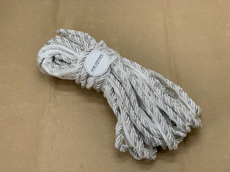 Silver & Glitter Twisted Chord - 10 MM