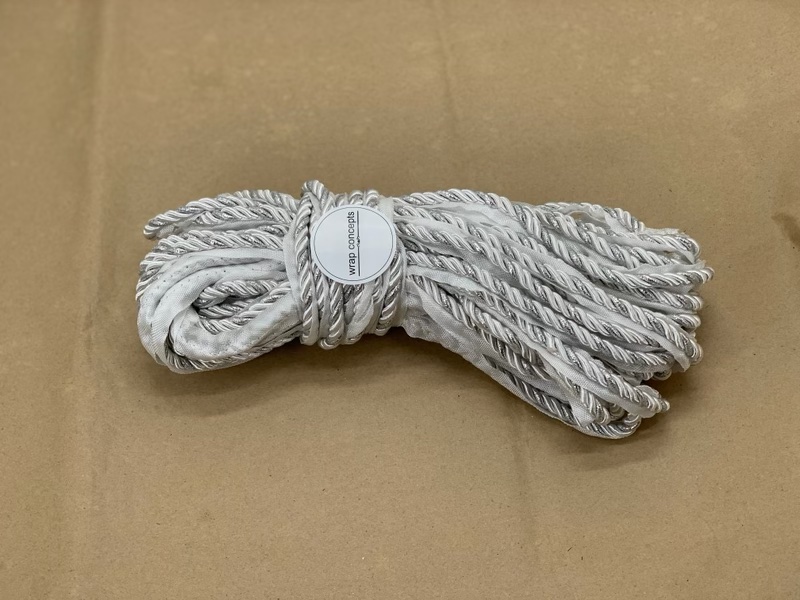 Silver & Glitter Twisted Chord - 10 MM Silver & Glitter Twisted Chord - 10 MM