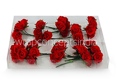 Rose Flowers on Stick - Red Rose Flowers on Stick - Red
