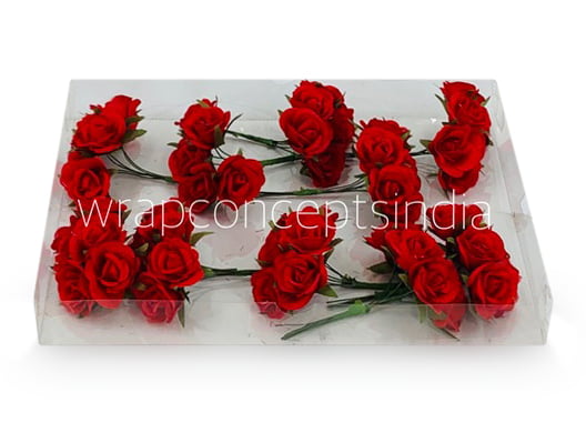 Rose Flowers on Stick - Red Rose Flowers on Stick - Red