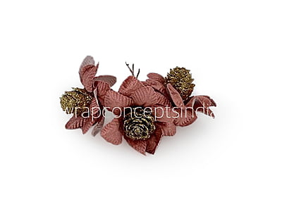 Blush Pink Flowers with Glitter Pine Blush Pink Flowers with Glitter Pine