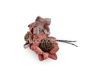 Blush Pink Flowers with Glitter Pine Blush Pink Flowers with Glitter Pine