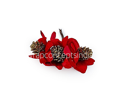 Red Flowers with Glitter Pine Red Flowers with Glitter Pine