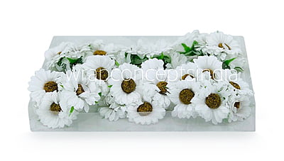 Sunflower on stick-White