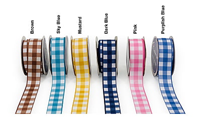 Plaid Grosgrain Ribbon