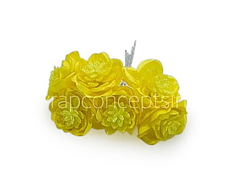 Glitter Flower -Yellow Glitter Flower -Yellow