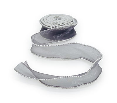 Sheer Ribbon with Pearl Edges