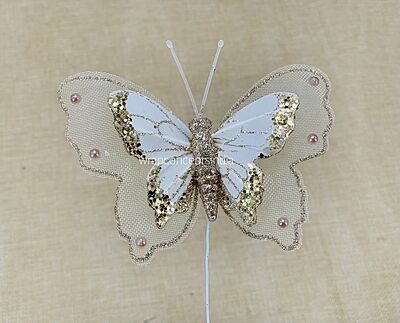 Glitter Butterfly - White/Pink/Purple/Champagne Glitter Butterfly - White/Pink/Purple/Champagne