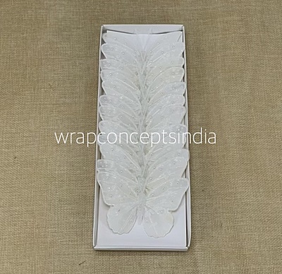 Glitter Butterfly - White/Silver/Gold Glitter Butterfly - White/Silver/Gold
